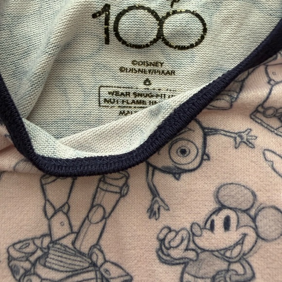 🦄3/$15 Disney Pink Kids Pajama Set - Picture 3 of 5